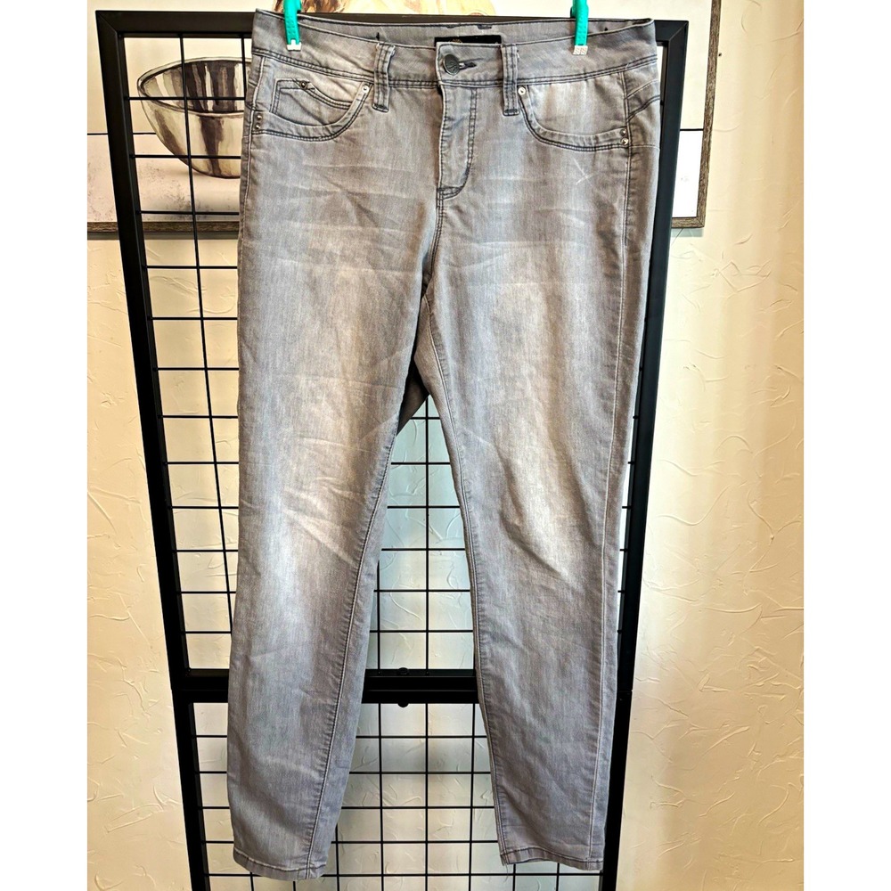Royalty For Me WannaBettaButt Jeans Womens 8 Gray Skinny Stretch Denim Y2K